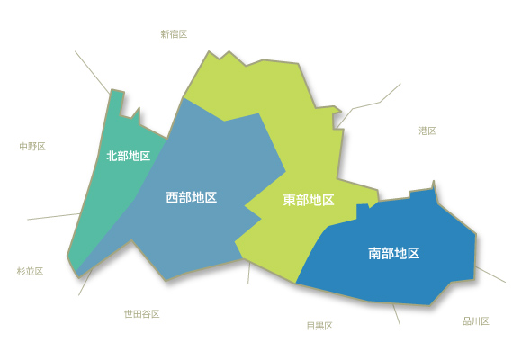 渋谷区の地図
